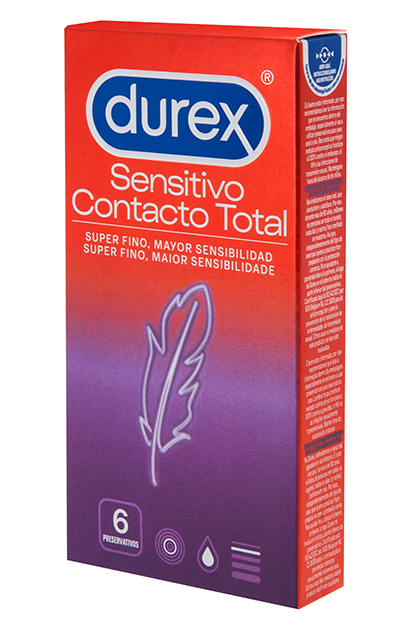 Preservativos Durex Sensitivo Contacto Total 6 uds.
