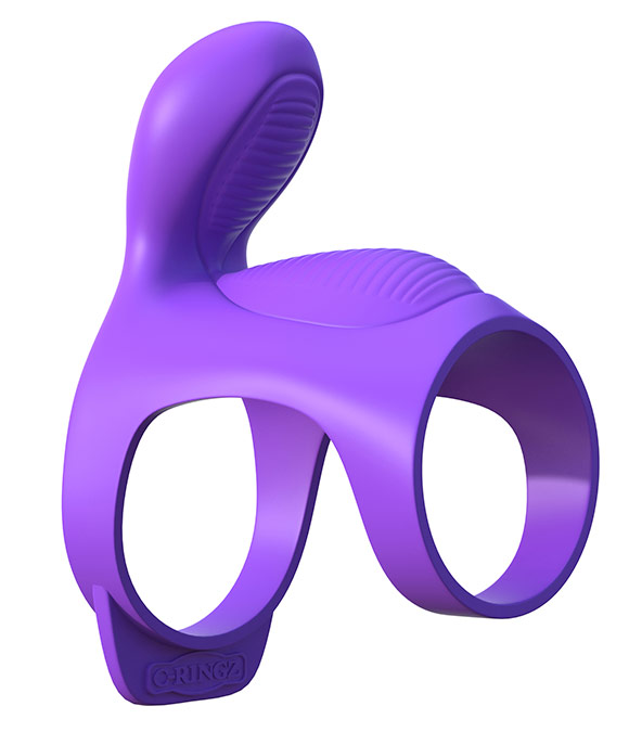 Anillo vibrador doble para pene y testiculos