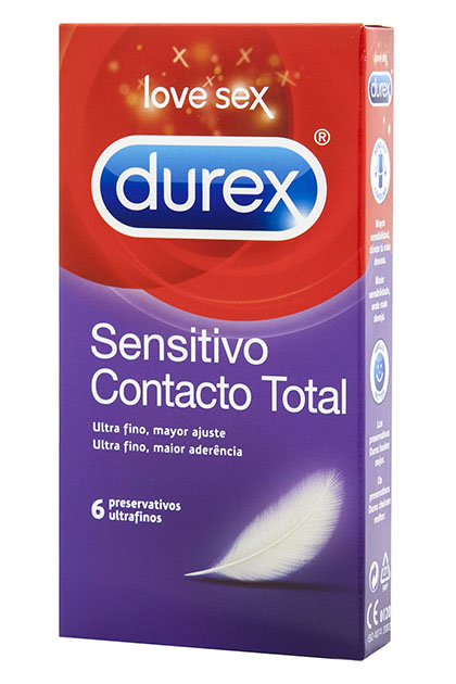 Preservativos Durex Sensitivo Contacto Total 6 uds.