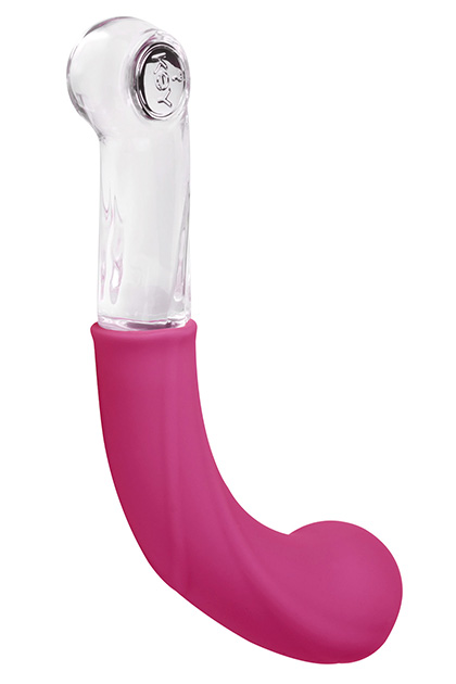 Dildo Punto G cristal y silicona Comet Pearl